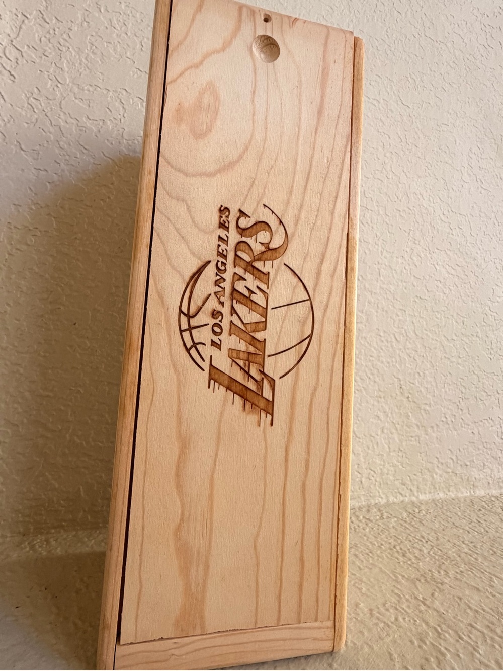 Los Angeles Lakers Natural Wood Wine Box